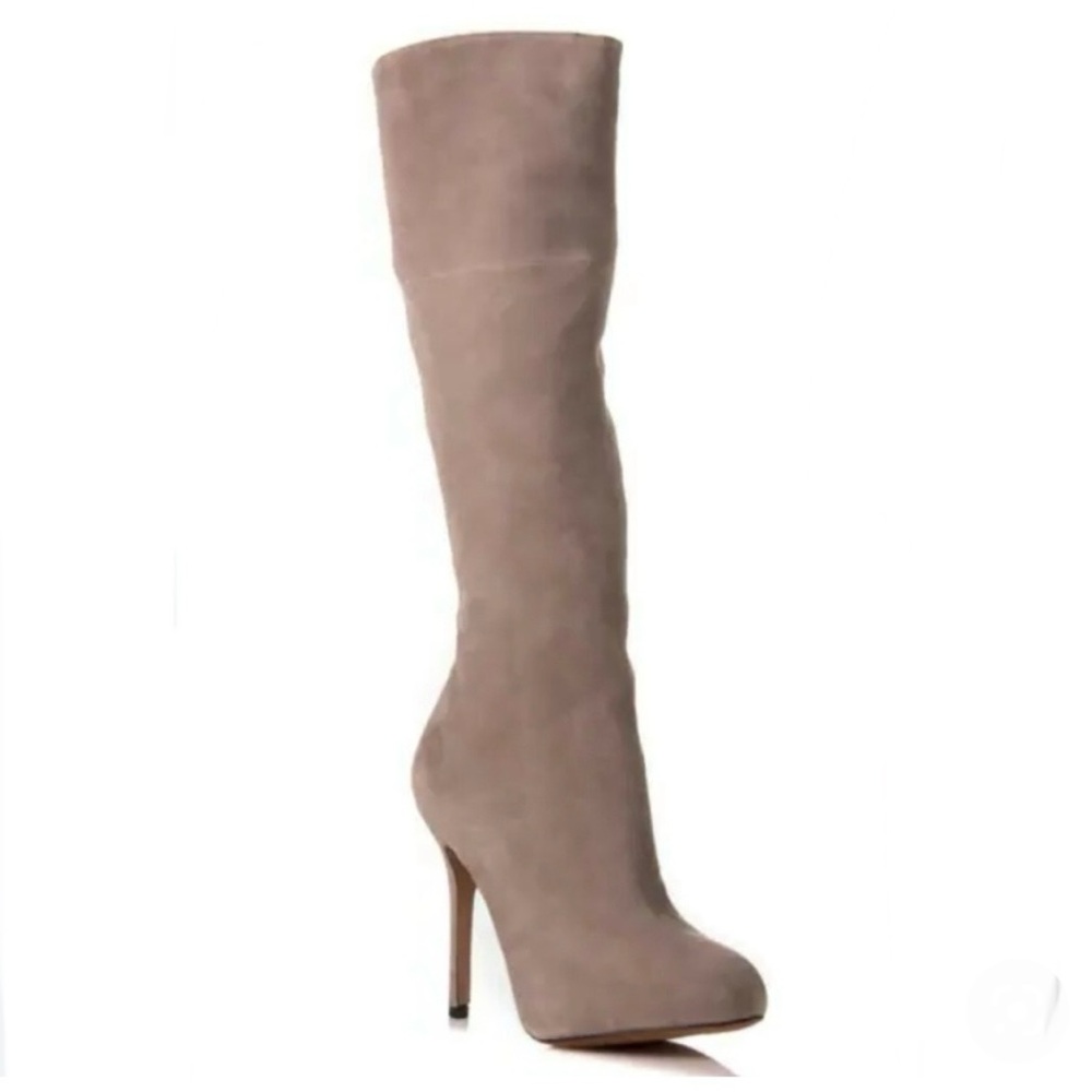 Sam Edelman Genuine Suede taupe leather boots, size 8